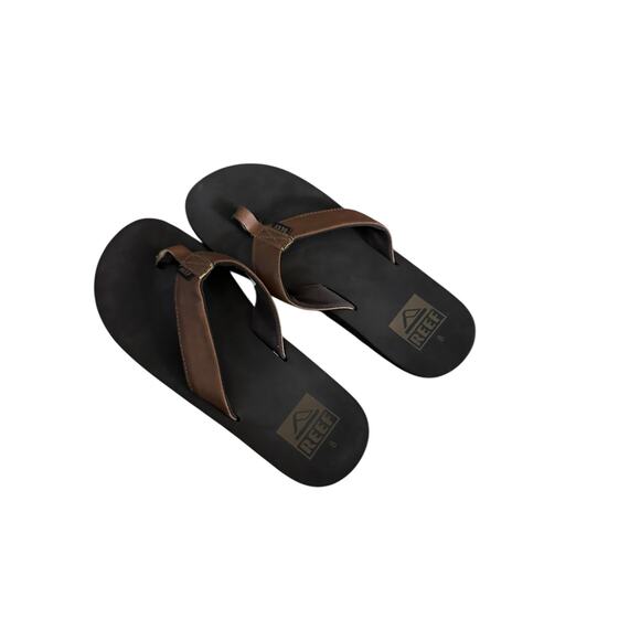 Reef Men's Brown Twinpin Rubber Flip Flop Sandals Size 8 - Picture 2 of 5